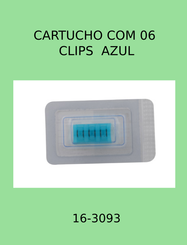 Cartucho  06 clips AZUL